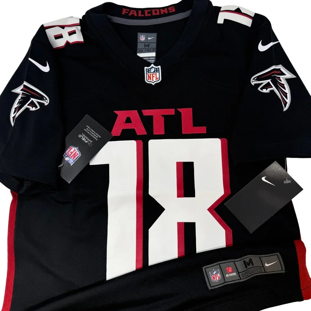 Nike Atlanta Falcons Calvin Ridley 18 NFL Jersey Black Youth Medium 10/12 NEW